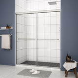 Bypass shower door, sliding door, with 1/4" tempered glass and Chromed finish 50-54"x70" W2122131036