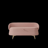 ZNTS 50 inchesMulti-functional long rectangular bed end storage sofa stool teddy fleece W1278122702