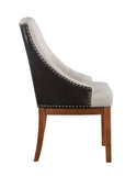Gilsea Fabric, Brown Synthetic Leather & Brown Finish Side Chair B2726P320910