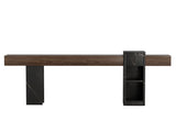 71" Console Table, Narrow Entryway Table with Storage, Walnut B2764P619082