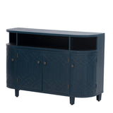 U_Style Curved Design Storage Cabinet made of Fraxinus Mandschuric Solid Wood Veneer, Featuring Four N711P247437V