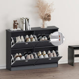 Shoe Cabinet,Hidden Slim Narrow Shoe Rack Cabinet with 4 Drawers for Entryway, 80819021