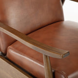 Sarasota Wood Arm Push Back Recliner - Caramel B050P281016