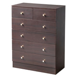 ZNTS Modern Simple 6-Drawer Dresser Brown 72602814