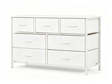 7-Drawer Fabric Dresser Storage Tower, Wide Chest Organizer with 2-Size Drawers, Sturdy Metal Frame 39785628