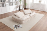 Upholstered Human Dog Bed for Adult & Pets,with 5 Adjustable Position &Massage Pillow, Bean Bag W1170P282474