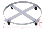 4Pcs Dolly for 55 Gallons,Barrel Dolly with 4 Swivel Caster Wheels,Heavy Duty Steel Frame W46577449