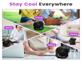Portable USB Table Fan 100 Speed Settings Real-Time LCD Display Battery Indicator, 120 Degree 31502836