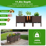 47.2x15.7x19.6in Raised Garden Beds Outdoor, Polypropylene Planter Boxes Outdoor for Vegetables, W3101P314485