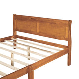 ZNTS Queen Size Wood Platform Bed with Headboard and Wooden Slat Support WF289142AAL