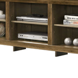 Benito Knotty Oak 70"W TV Stand with Open Shelves and Cable Management B061P184947
