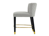 27inch-counterstool, modern design with smooth, light - colored fabricnd circular footrest with N780P224409G