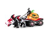 9 Feet Halloween Inflatable LED Lighted Carriage with Pumpkin and Skeleton Dragon 37738258