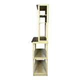 39.37" White and Rustic Brown color 5-Tier Bakers Rack for Kitchen with Storage, Coffee Bar, Kitchen W1412P230434