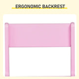 Kids Study Desk and Chair Set with Storage, Pink MDF, 60.5*41.5*50cm 42843739