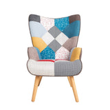 Accent Chair with Ottoman, Living Room Chair and Ottoman Set, Comfy Side Armchair for Bedroom, W561P147100