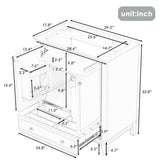 30" Bathroom Vanity without Sink, Base Only, Multi-functional Bathroom Cabinet with Doors and WF306250AAC