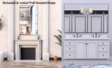 60"x36" Oversized Modern Rectangle Bathroom Mirror with Balck Frame Decorative Large Wall Mirrors W70881126