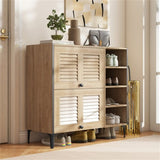 Entry shoe cabinet with adjustable shelf and flip door 12036977