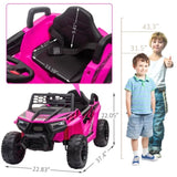 ZNTS 12V kids Ride On Mini UTV, Electric Car with Front LED Lights and Horn, Single Seat with a Safety W2181P160710