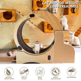 5-in-1 Cat Sports Running Wheel, Cats Wheel Wood Climbing Frame, Cat Litter Fitness Wheel, Oversized 72033345