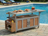 Foldable Outdoor Kitchen Island Patio Mobile Kitchen Cart Portable Outdoor Cooking Island with N719P380279Z