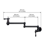 Pot Filler Faucet - Wall Mount Kitchen Sink Faucet Folding Stretchable with Single Hole Two Handles, W1243P262554