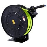 ZNTS Retractable Air Hose Reel With 3/8" Inch x 50' Ft,Heavy Duty Steel Hose Reel Auto Rewind W46566958