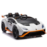 ZNTS Lamborghini Huracan Sto 24V Kids Electric Ride-On Drift Car: Speeds 1.86-5.59 MPH, Ages 3-8, Foam W1396P155007