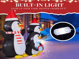 Christmas Inflatable Penguin Family, 5 LED Lights, 3-Penguin Design, Weatherproof Polyester, for 47067176