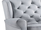 Zeger Gray Fabric Glider Chair with Swivel B2726P242563