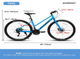 A28250 700C Road Hybrid Bike for Adult , 21-Speed Road Bike Road Bicycle Carbon Steel W2563P237320