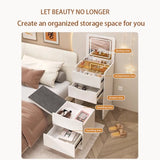 3-in-1 dressing table with flip mirror and light, small dressing table set with visible glass 58566032