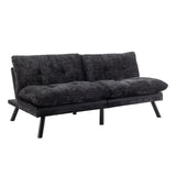 ZNTS Convertible Sofa Bed Loveseat Futon Bed Breathable Adjustable Lounge Couch with Metal Legs,Futon W676104344