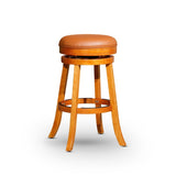 30" Bar Stool, Natural Finish, Saddle Leather Seat B04660651