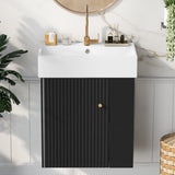 21.6 inch Modern Floating Bathroom Vanity with Ceramic Basin - Perfect for Small Bathrooms, N729P170388B
