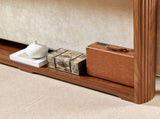 70.1"corrugated texture storage table for entranceways, narrow wooden console sofa table, can be 00245436