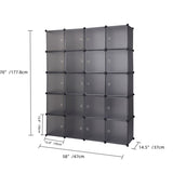 ZNTS 20 Cube Organizer Stackable Plastic Cube Storage Shelves Design Multifunctional Modular Closet 89154546