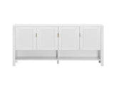 U_STYLE 55.1'' Storage Sideboard with 4-Doors,Multi Functional Buffet with Open Shelf and 2-Tiers N711P345165K