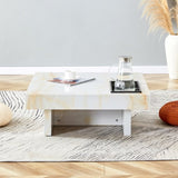 A modern and practical coffee table with imitation marble patterns, made MDF material. The fusion W1151119881