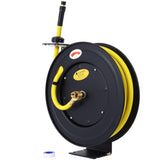 ZNTS Retractable Air Hose Reel, 1/2" Inch x 50' Ft Auto Rewind Hose-Reel, Heavy Duty Steel Air Hose Reel, W46566956