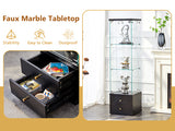 American-Style Non-Lit Glass Display Cabinet Soft-Close Drawer Slides 3 W2920P303684