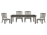 Casual Dining Two-Tone Finish Dining Table of 6 Drawers Rectangular Shape Wooden Furniture B01152301