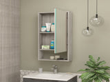 Burlington Rectangle Medicine Cabinet with Mirror Light Grey B06280282