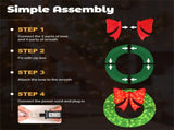 48" Pre-Lit Christmas Wreath - 200 LED Lights , IP44 12984977