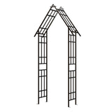 Metal Garden Arch with Adjustable Width W42.52''W78.15'' Climbing Plants Support Rose Arch Outdoor W1586P268885