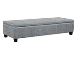 Indoor Jacquard Storage Ottoman Bench - Upholstered Entryway Bench with Hidden Storage, 300lbs N779P396200H