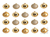 Gold Plastic Holiday Christmas 3" Shatterproof Ornament Set, 20 Count 01690859