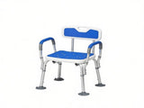 Adjustable Height Padded Shower Chair with Arms And Back Anti-slip Bath Seat for Seniors And 35514672