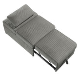 Contemporary Sleeper Sofa Chair Pillow Plush Tufted Seat 1pc Convertible Sofa Smoke Color Wide-Welt B011P281838